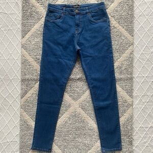 Rise Skinny NWOT Cowboy Blue Denim Skinny Jeans, Sz 32